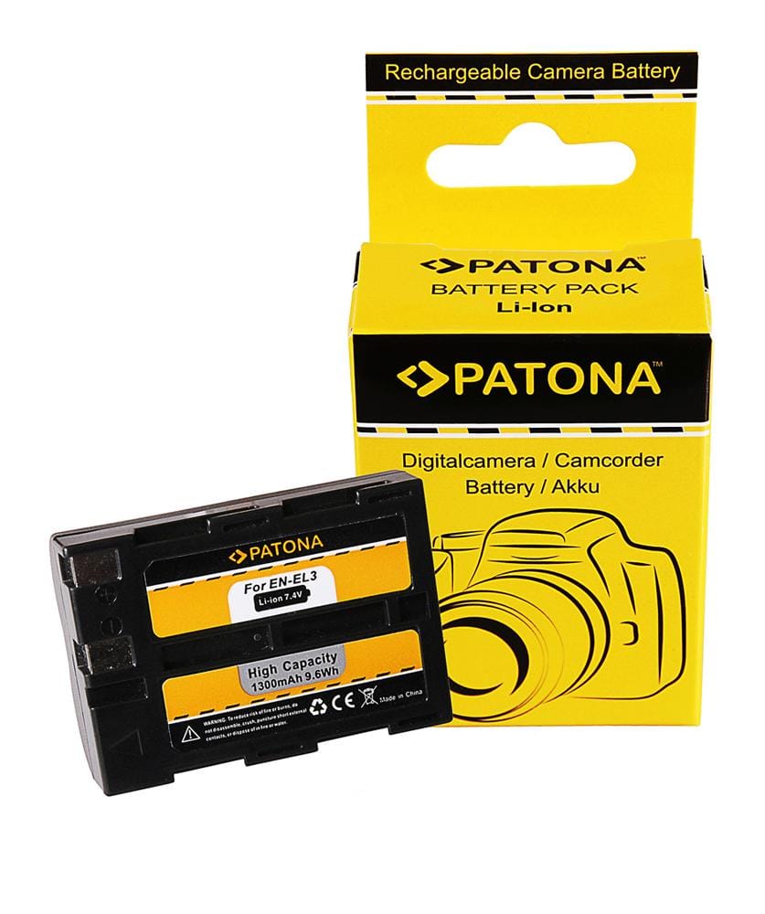 PATONA batteria per Nikon EN-EL3 D50 D70 D100 SLR SD9