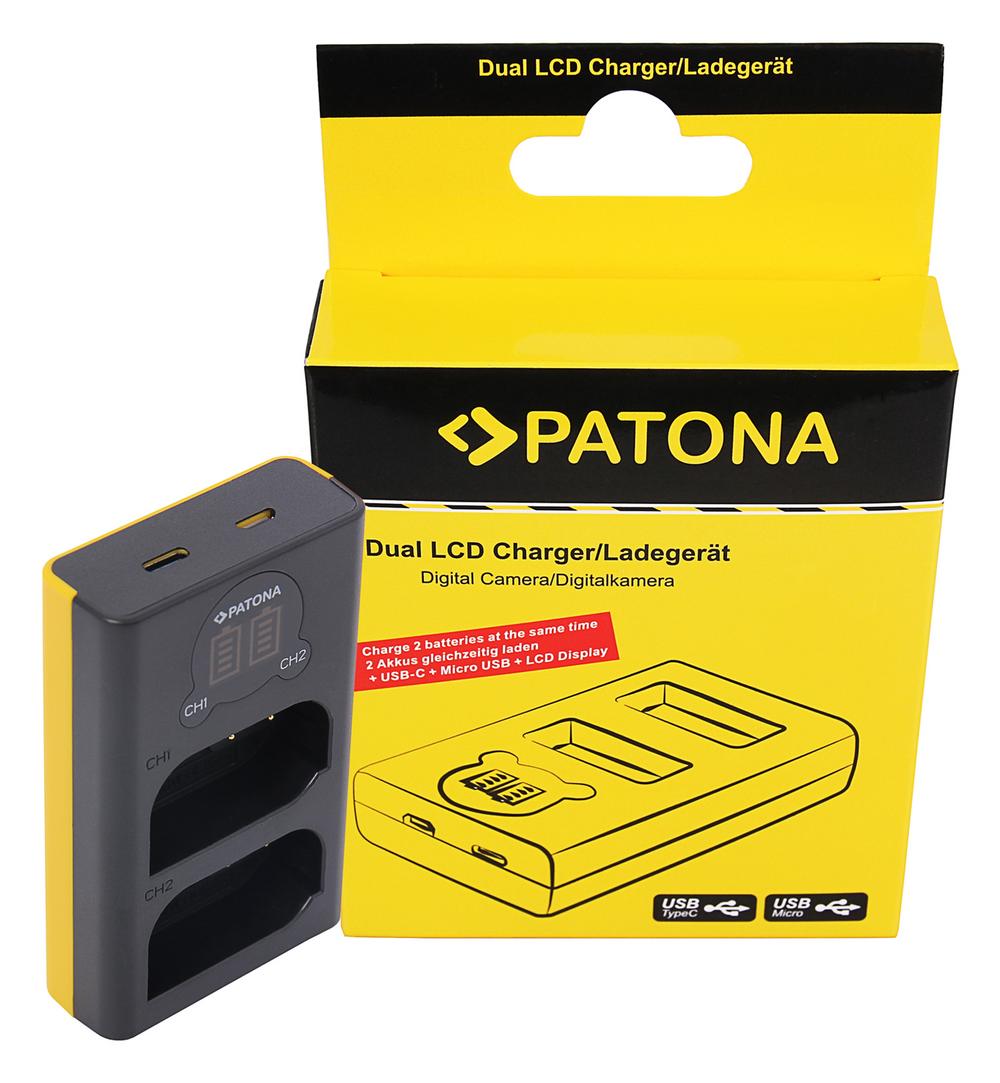 PATONA Carregador USB Dual LCD para Panasonic DMW-BLK22 DC-S5 G9 GH5 GH5S PATONA Carregador USB Dual LCD para Panasonic DMW-BLK22 DC-S5 G9 GH5 GH5S