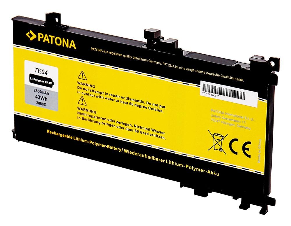 PATONA batteria per HP TPN-Q173 TE04XL TE04 HSTNN-DB7T 905175-2C1 905175-271 905277-855 844203-855 PATONA batteria per HP TPN-Q173 TE04XL TE04 HSTNN-DB7T 905175-2C1 905175-271 905277-855 844203-855