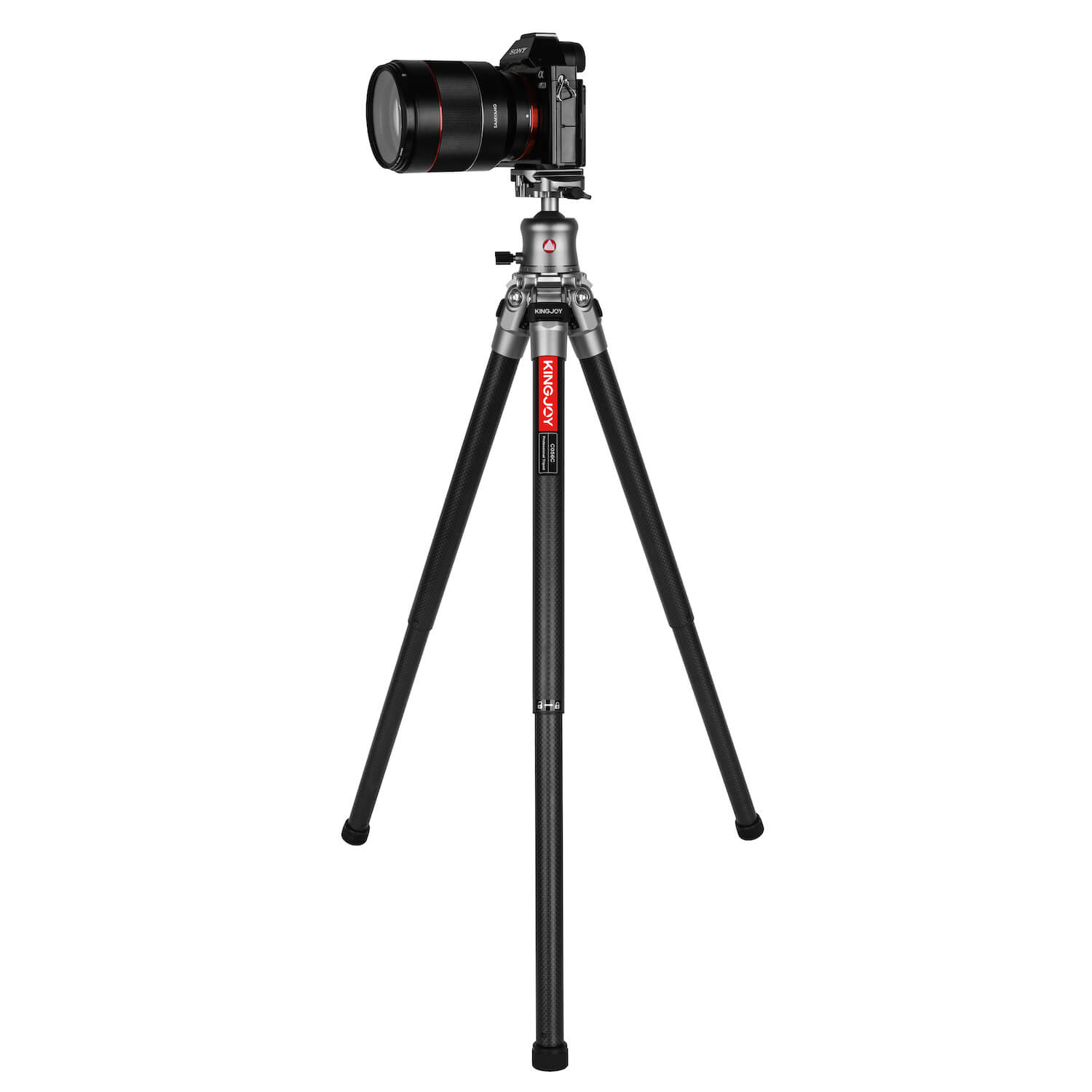 Travel tripod made of carbon C56C as a set with T20X tripod head