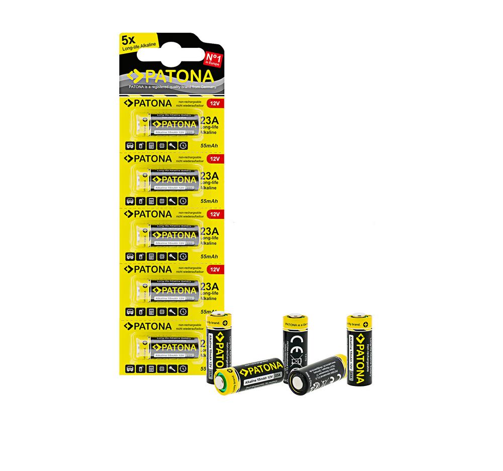 PATONA 5 pezzi 12V batteria alcalina per 23A A23 V23GA E11A MN21 PATONA 5 pezzi 12V batteria alcalina per 23A A23 V23GA E11A MN21