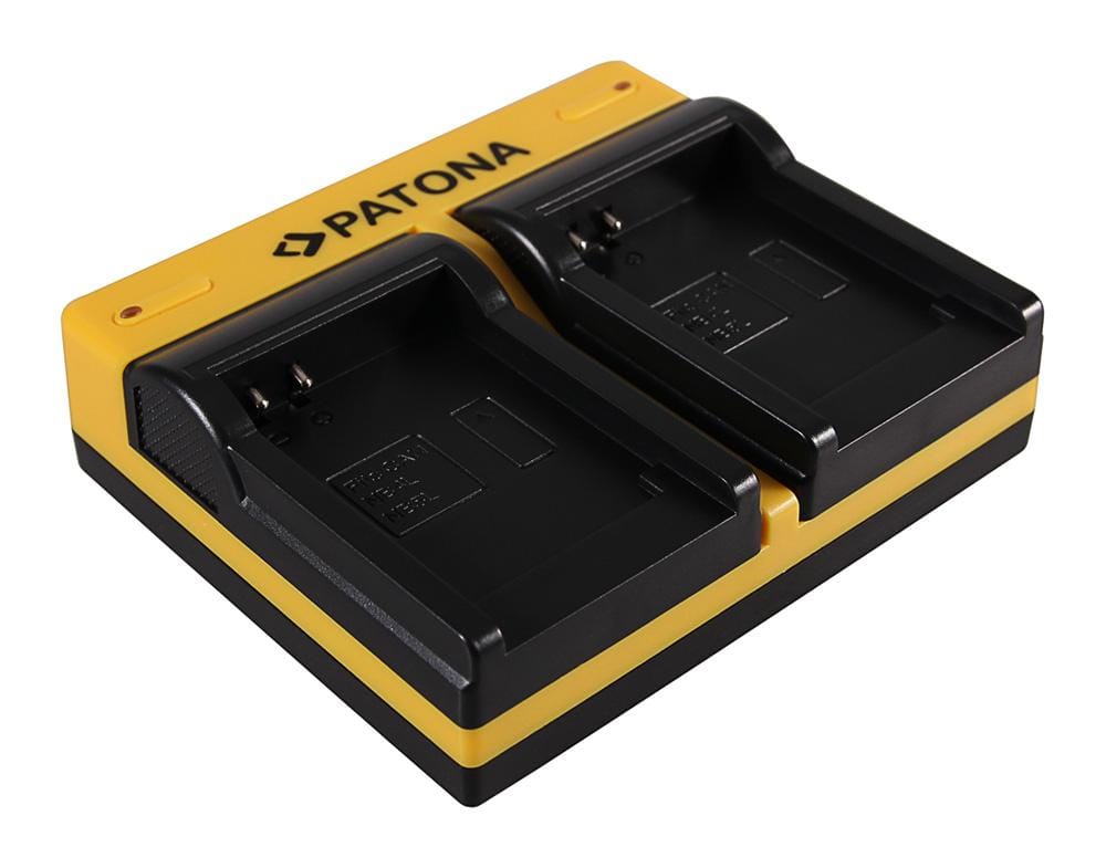 Caricatore Dual PATONA per Canon NB-4L, Digital Ixus i zoom, i7, 800 IS, 850 IS con cavo Micro-USB Caricatore Dual PATONA per Canon NB-4L, Digital Ixus i zoom, i7, 800 IS, 850 IS con cavo Micro-USB