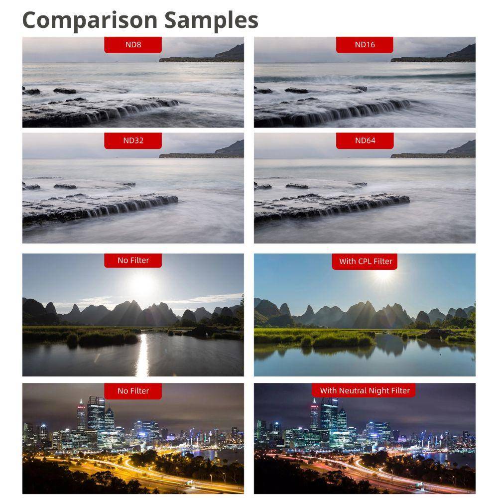 Conjunto de filtros 4 em 1 DJI Osmo Pocket 3 Conjunto de filtros 4 em 1 DJI Osmo Pocket 3