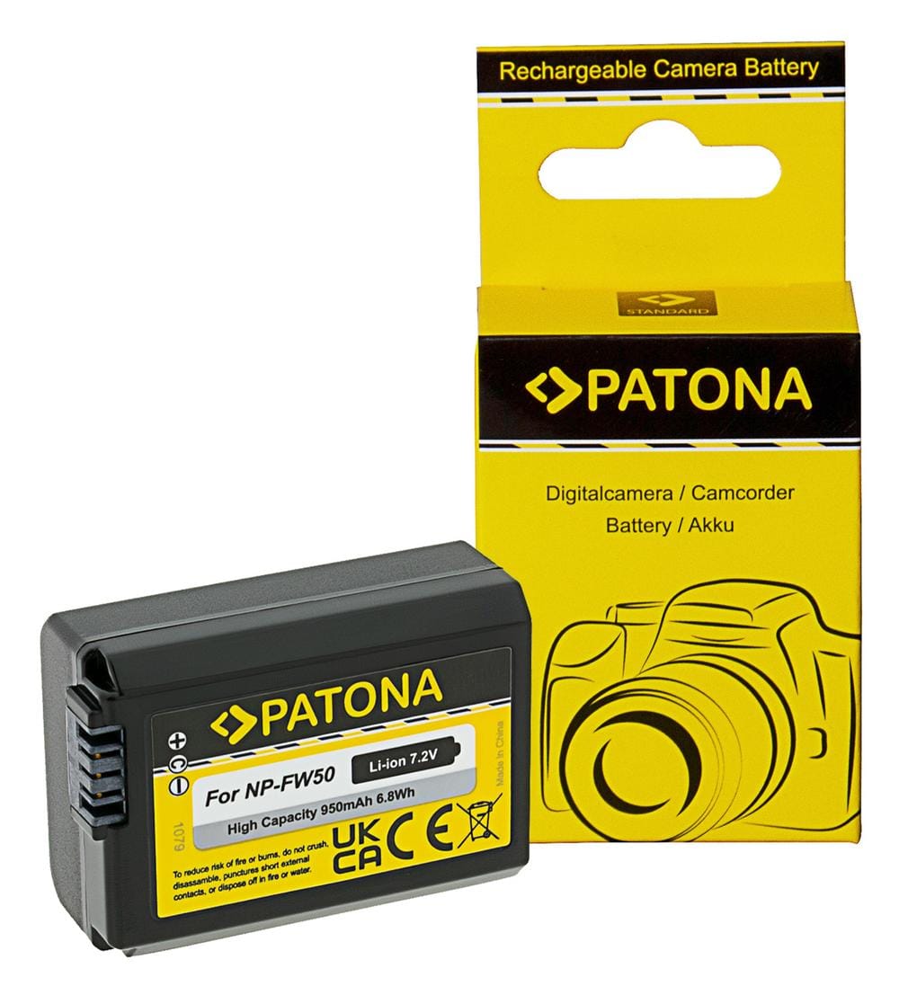 PATONA Battery for Sony NP-FW50 NEX 3 NEX 3C NEX 5 NEX 5A RX1R III DSC‑RX1RM3 PATONA Battery for Sony NP-FW50 NEX 3 NEX 3C NEX 5 NEX 5A RX1R III DSC‑RX1RM3