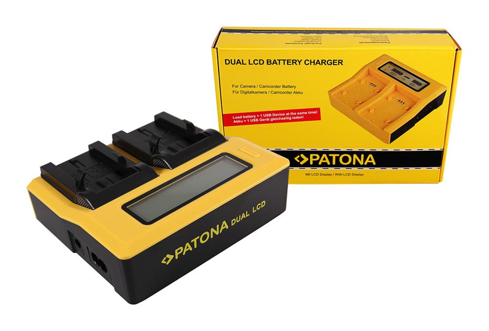 PATONA Dual LCD USB Ładowarka dla Kodak Klic-8000 DB-50 Easyshare Z1012 IS Z1085 IS Z1485 IS Z612
