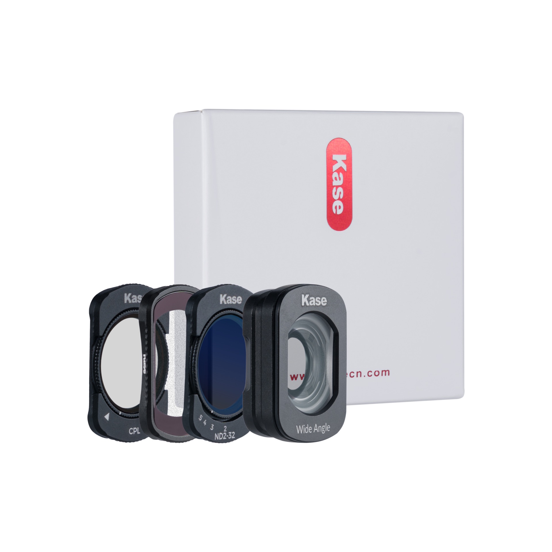 Set di filtri 4 in 1 per DJI Osmo Pocket 4 CPL + Black Mist 1/4 + ND variabile 2‑32 + adattatore grandangolare