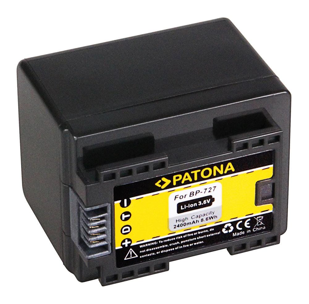 PATONA batteria per Canon BP-727 HF R36 HF38 HF306 HFR46 HF48 HF406 PATONA batteria per Canon BP-727 HF R36 HF38 HF306 HFR46 HF48 HF406