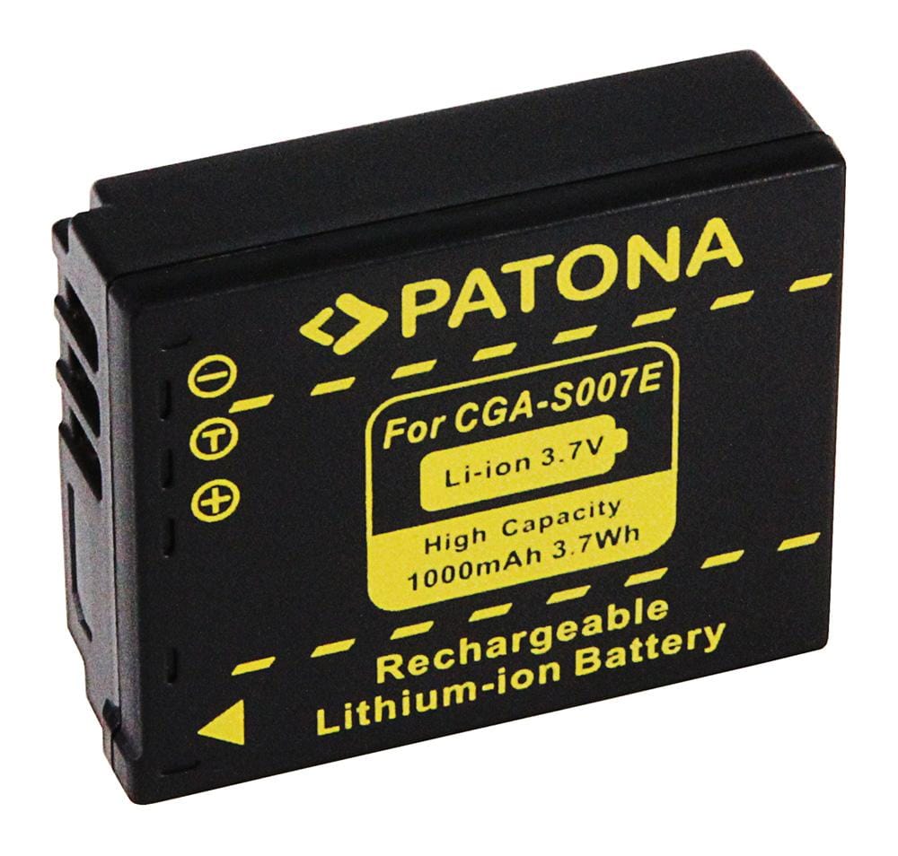 PATONA batteria per Panasonic CGA-S007 S007 DMC-TZ5 TZ4 TZ3 TZ2 TZ1 PATONA batteria per Panasonic CGA-S007 S007 DMC-TZ5 TZ4 TZ3 TZ2 TZ1