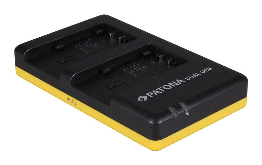 Caricatore Duale Rapido PATONA per Panasonic VW-VBT190 VBT-380 HC-V757 con cavo Micro-USB Caricatore Duale Rapido PATONA per Panasonic VW-VBT190 VBT-380 HC-V757 con cavo Micro-USB