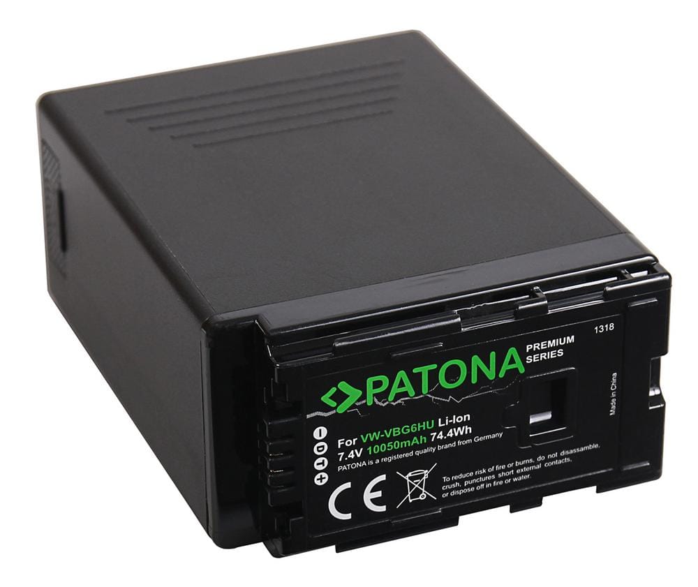 PATONA Batería Premium para Panasonic VW-VBG6 HDC-HS700 NV-GS320 NV-GS330 PV-GS500 SDR-H18 SDR-H200 VDR-D