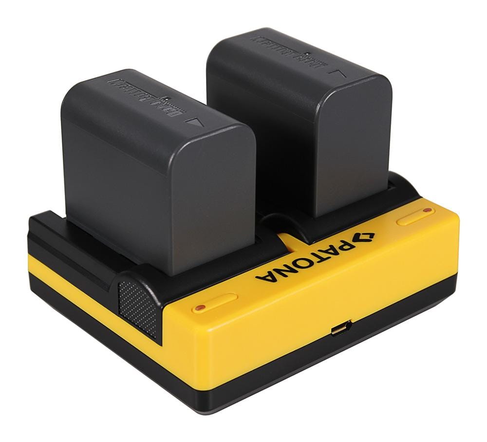 Caricatore Duale PATONA per JVC BN-VF808U GR-D DRD818 DR-D818 GRD720 GR-D720 GRD720E con cavo Micro-USB