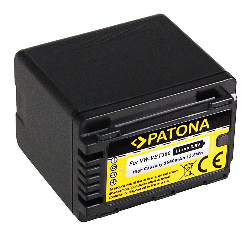 PATONA batteria per Panasonic VW-VBT380 HC-V720 V727EB V770EB W570