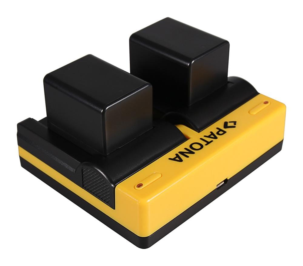 Podwójny ładowarka PATONA do Canon BP-718 727 Legria HF R36 HF306 HF38 HF406 HF48 HFM506 wraz z kablem Micro-USB