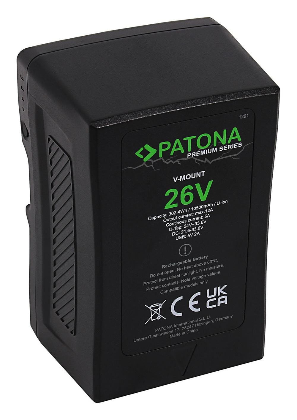 PATONA Premium V-Mount Battery 26V 302Wh for LED Lights and Video Cameras PATONA Premium V-Mount Battery 26V 302Wh for LED Lights and Video Cameras