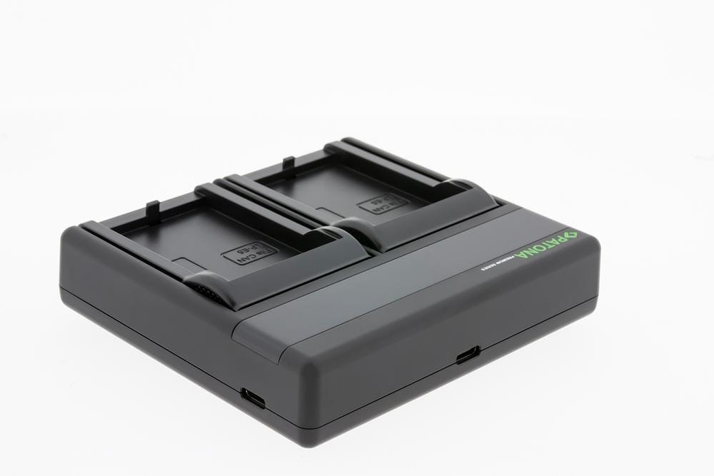 PATONA Carregador Dual PD Premium para Canon LP‑E5 com Entrada/Saída USB‑C