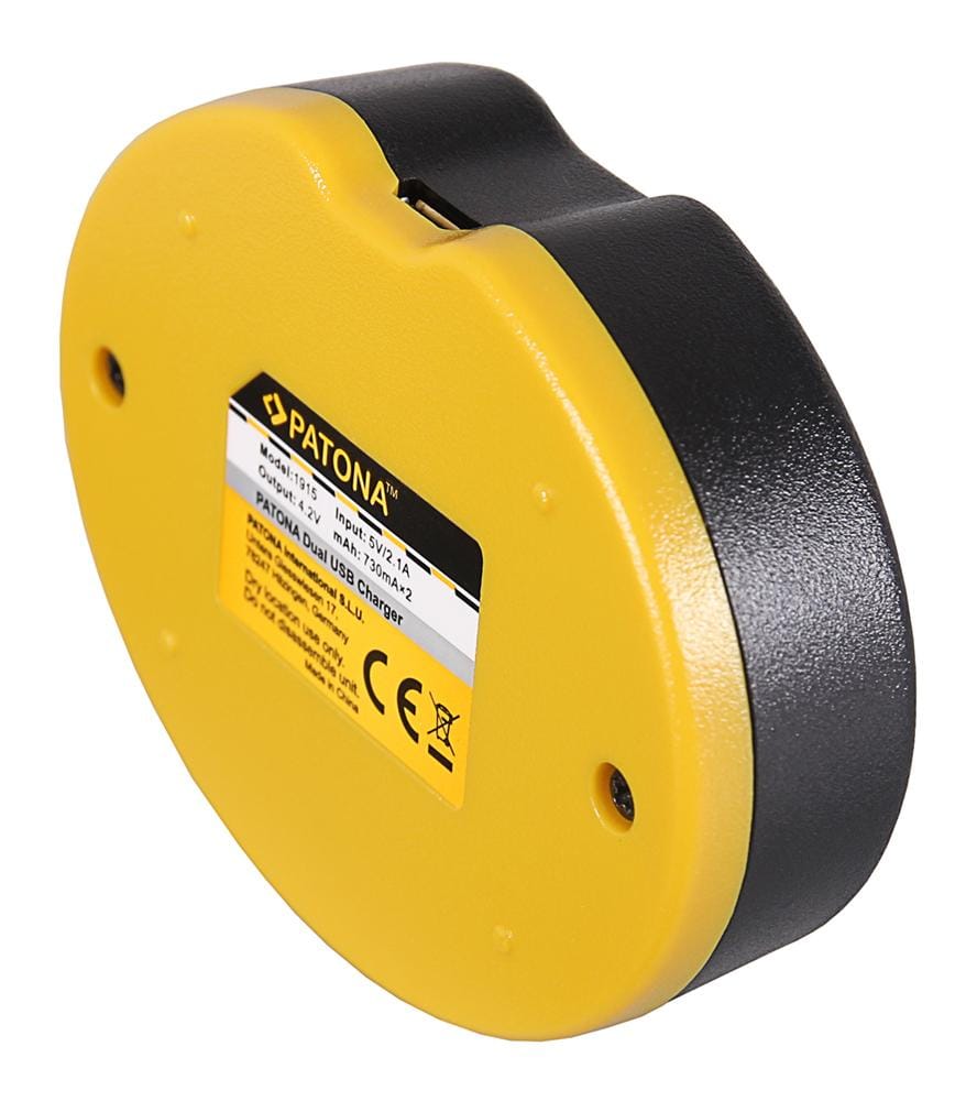 Podwójna ładowarka PATONA do Godox VB20 V350s C N O F Flash z kablem Micro-USB Podwójna ładowarka PATONA do Godox VB20 V350s C N O F Flash z kablem Micro-USB