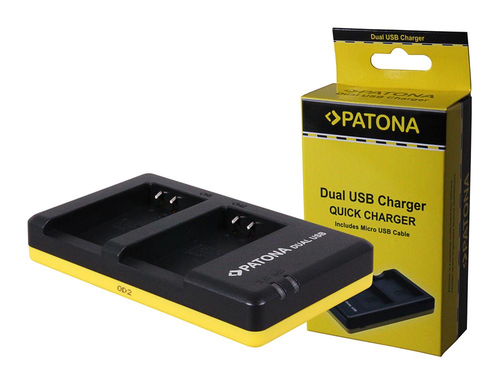 PATONA Carregador Dual Rápido para Nikon ENEL20 EN-EL20 com Cabo Micro-USB PATONA Carregador Dual Rápido para Nikon ENEL20 EN-EL20 com Cabo Micro-USB