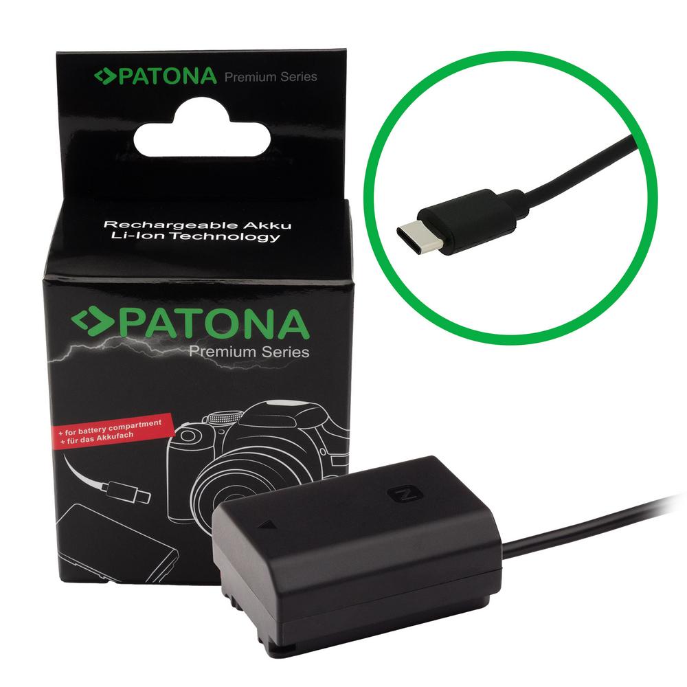 PATONA Premium Adattatore per Batteria con Ingresso USB-C per Sony NP-FZ100, A7 III, A7 M3, Alpha 7 III, A7 R III, A7 RM3