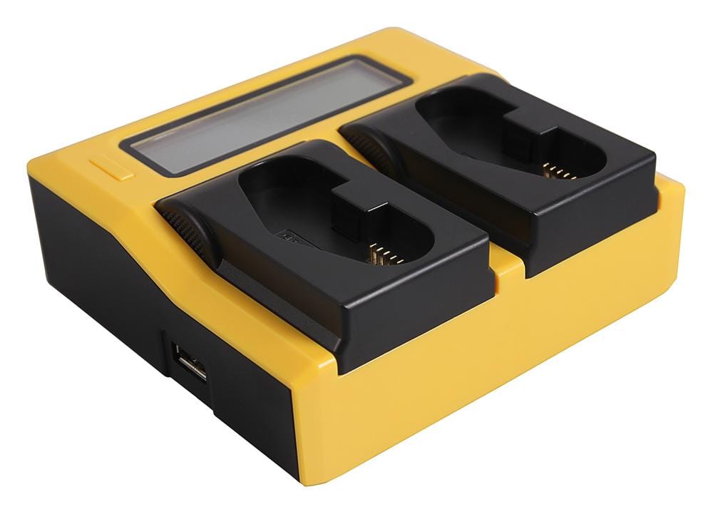 PATONA Caricabatterie Duale LCD USB per Canon LP-E4 LP-E19 EOS 1D 1DS Mark III 1D Mark IV 1DX Mark II