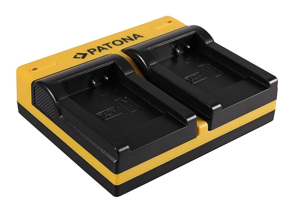 Caricabatterie Duale PATONA per Olympus Li-70B FE FE4020 FE 4020 FE4040 FE 4040 FE5040 FE 5040 con cavo Micro‑USB