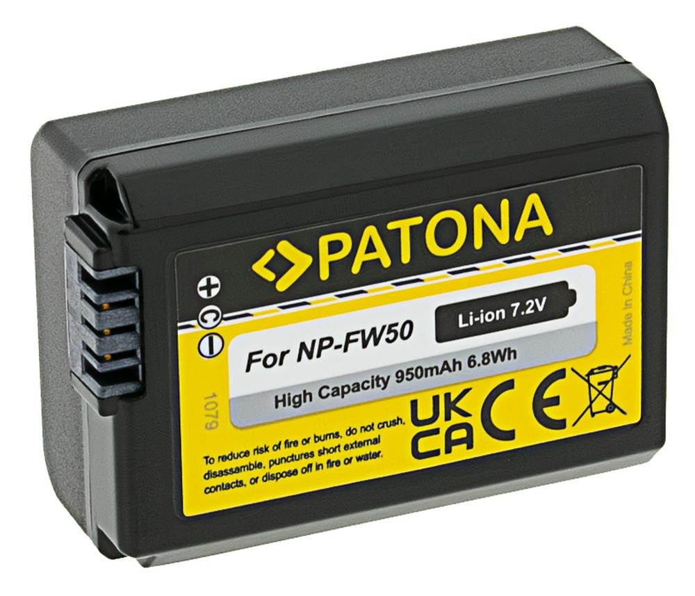 Bateria PATONA para Sony NP-FW50 NEX 3 NEX 3C NEX 5 NEX 5A RX1R III DSC‑RX1RM3 Bateria PATONA para Sony NP-FW50 NEX 3 NEX 3C NEX 5 NEX 5A RX1R III DSC‑RX1RM3