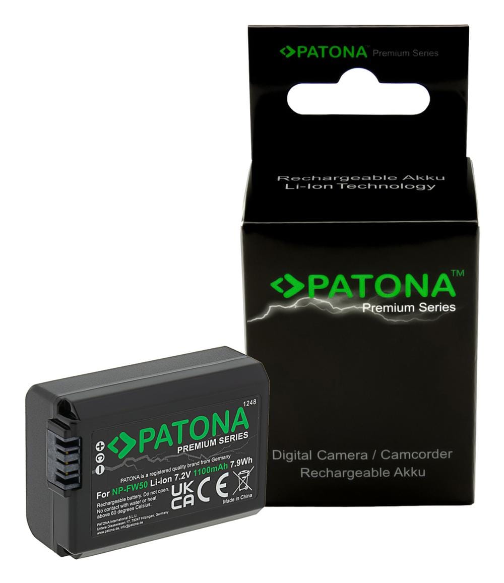 PATONA Bateria Premium para Sony NP-FW50 NEX.3 NEX.3C NEX.5 NEX.5A RX1R III DSC-RX1RM3 PATONA Bateria Premium para Sony NP-FW50 NEX.3 NEX.3C NEX.5 NEX.5A RX1R III DSC-RX1RM3