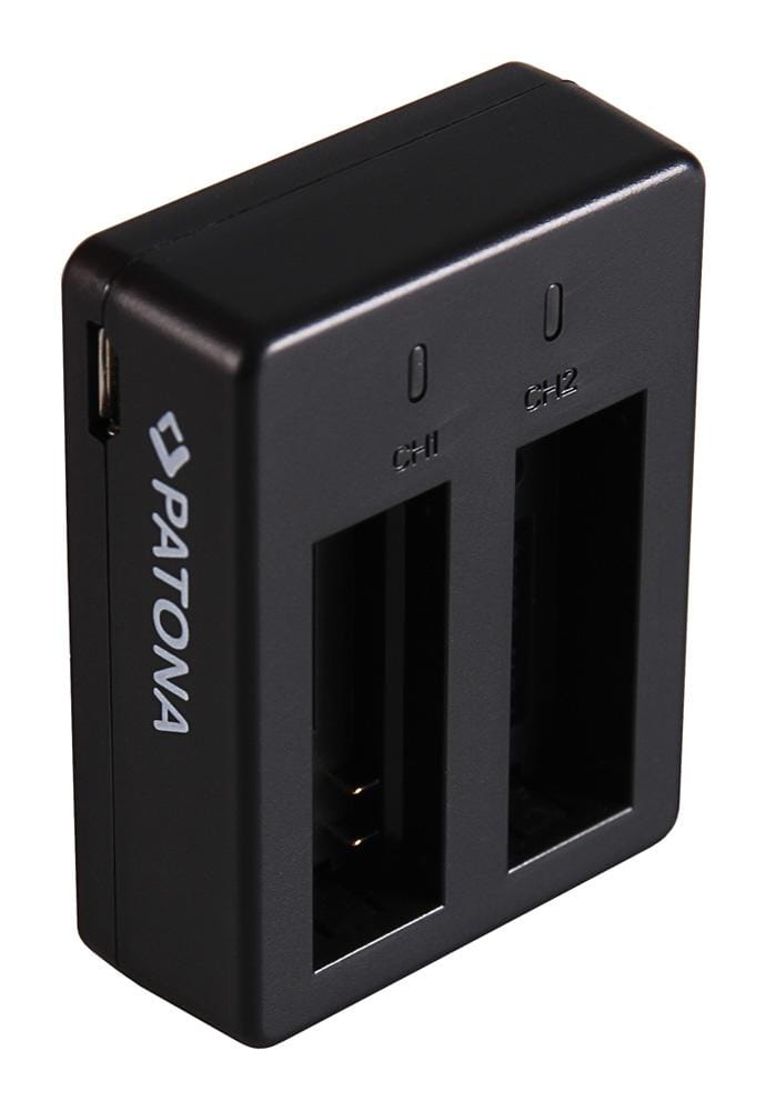 Carregador Dual Rápido PATONA para SJCAM SJ6 Legend Black SJ6000 com cabo Micro-USB Carregador Dual Rápido PATONA para SJCAM SJ6 Legend Black SJ6000 com cabo Micro-USB