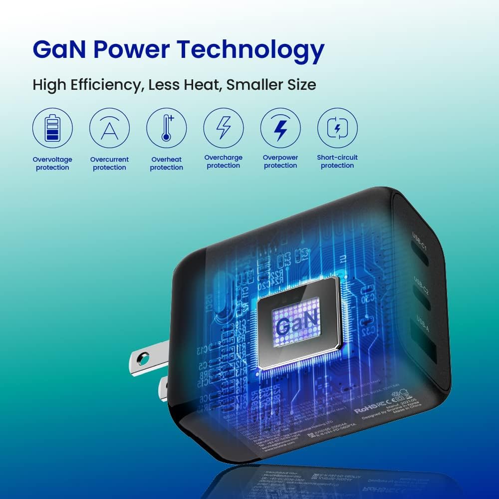 Ładowarka Bronine 1-portowa USB-C 65W PD GaN dla UE Ładowarka Bronine 1-portowa USB-C 65W PD GaN dla UE