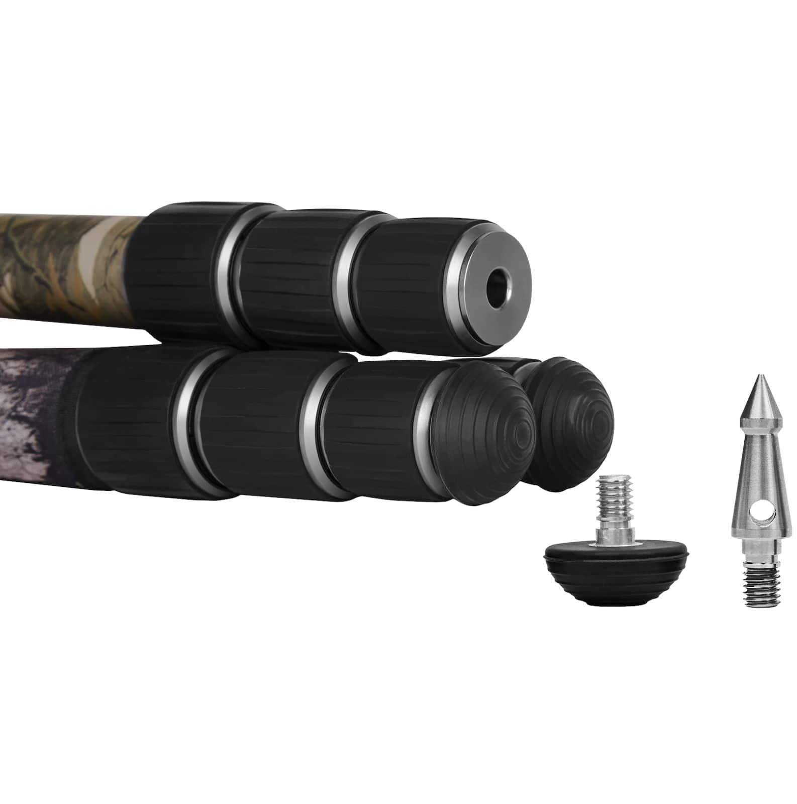 Trípode de carbono de camuflaje Mountain Series C85M con cabeza de trípode VT-3550M Trípode de carbono de camuflaje Mountain Series C85M con cabeza de trípode VT-3550M