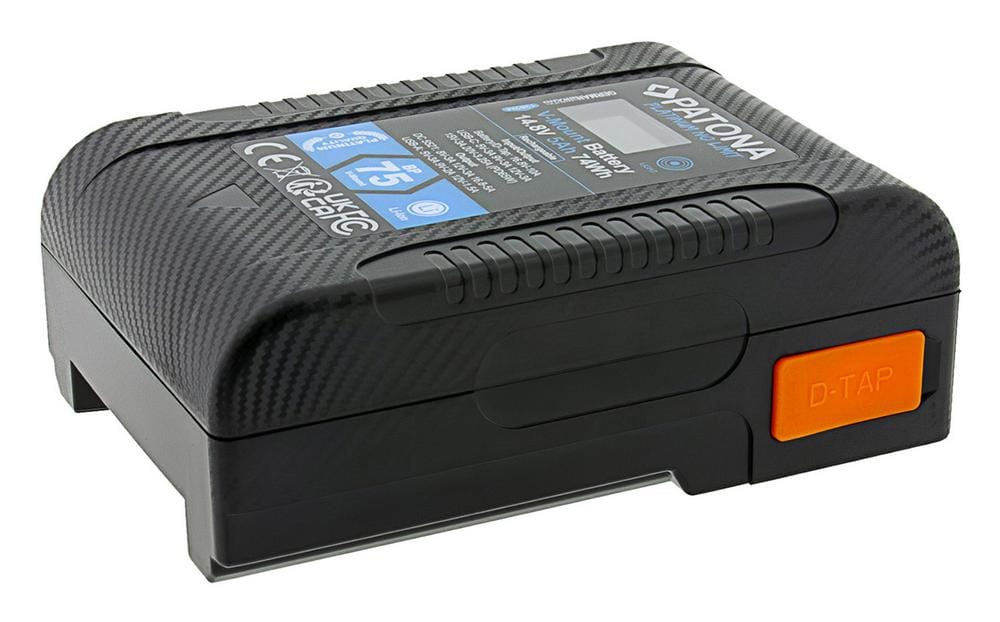 PATONA Platinum V‑Mount Battery BP‑75W PD65 74 Wh USB‑C USB‑A 2 x D‑Tap DC‑out with Hardcase PATONA Platinum V‑Mount Battery BP‑75W PD65 74 Wh USB‑C USB‑A 2 x D‑Tap DC‑out with Hardcase