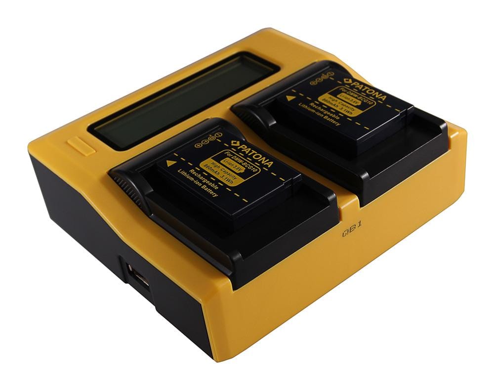Caricatore Dual LCD USB PATONA per batterie Panasonic DMW-BCF10E Lumix DMC-FS7 DMCLX5 DMC-LX5 Caricatore Dual LCD USB PATONA per batterie Panasonic DMW-BCF10E Lumix DMC-FS7 DMCLX5 DMC-LX5