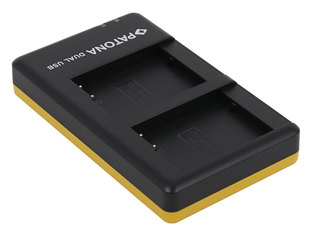 Caricatore rapido duale PATONA per Panasonic DMW-BLC12 E con cavo USB-C Caricatore rapido duale PATONA per Panasonic DMW-BLC12 E con cavo USB-C