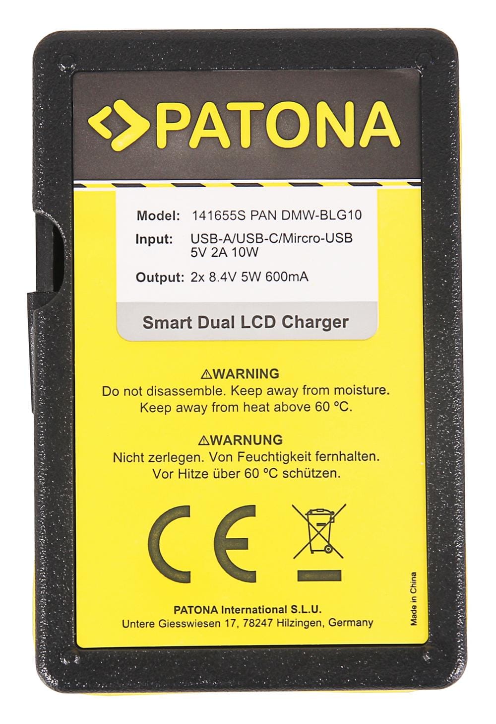 PATONA Smart Dual LCD USB Caricatore per Panasonic DMW-BLG10 CSBLG10MC CS-BLG10MC DMWBLG10 DMW-BLG10 PATONA Smart Dual LCD USB Caricatore per Panasonic DMW-BLG10 CSBLG10MC CS-BLG10MC DMWBLG10 DMW-BLG10