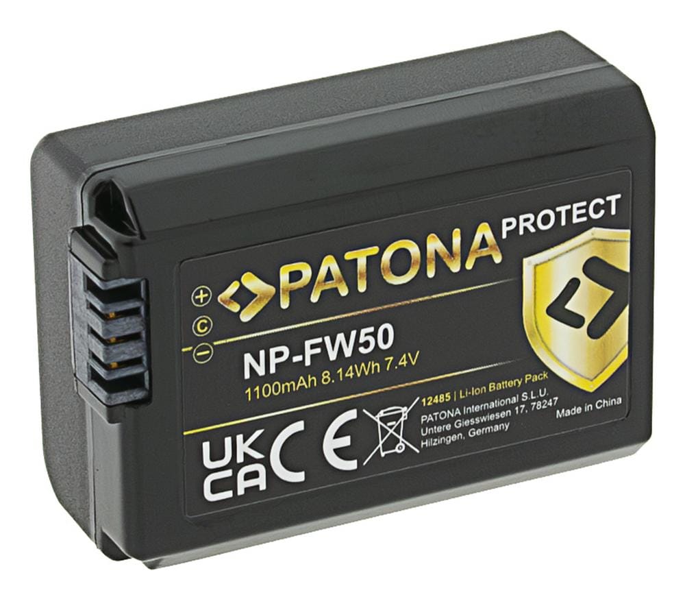 PATONA PROTECT bateria para Sony NP-FW50 NEX.3 NEX.3C NEX.5 NEX.5A RX1R III DSC-RX1RM3