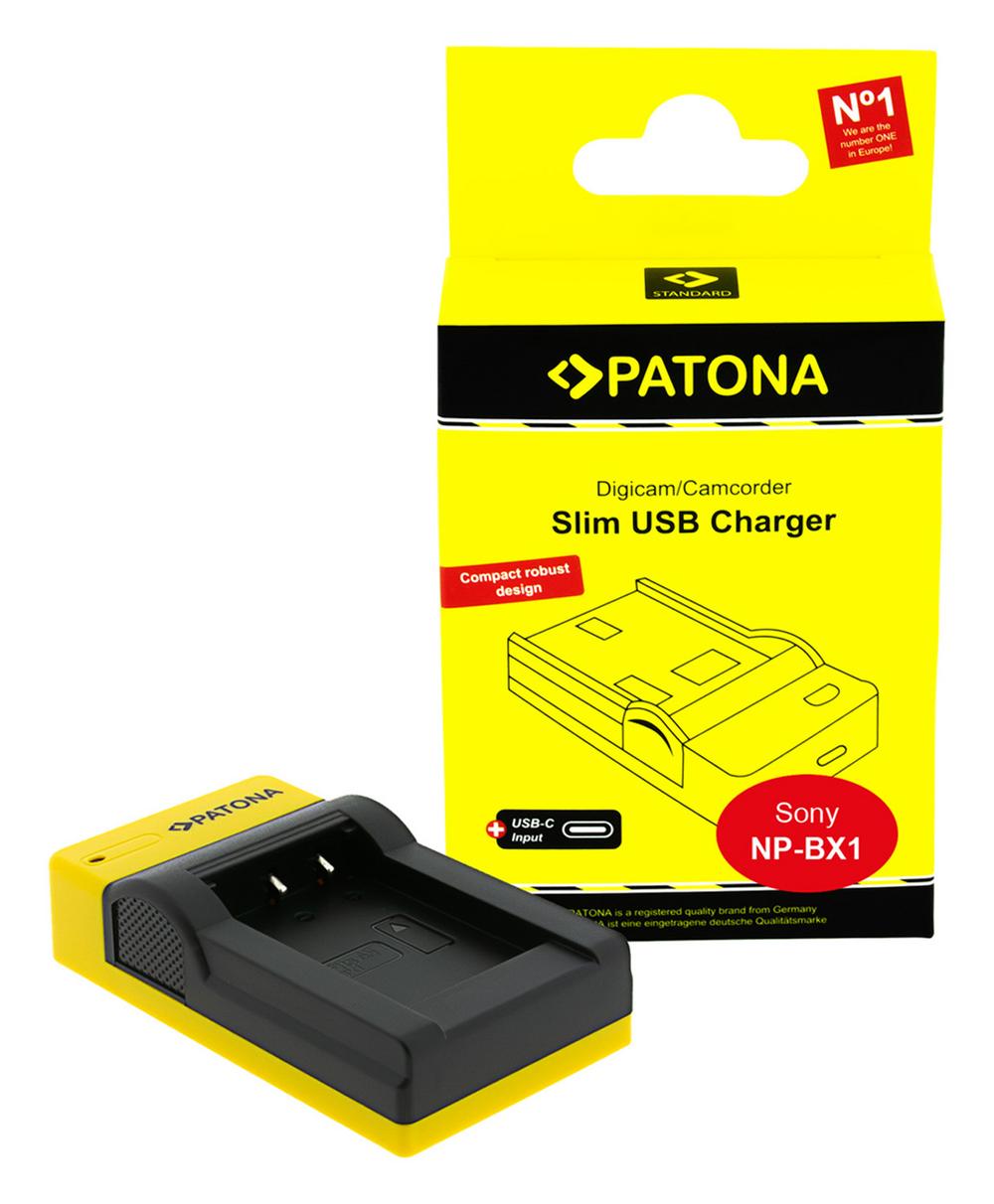 PATONA Slim USB Charger with USB‑C Input for Sony NP‑BX1, BX, BX1, Cybershot DSC HX300, DSC HX50 PATONA Slim USB Charger with USB‑C Input for Sony NP‑BX1, BX, BX1, Cybershot DSC HX300, DSC HX50