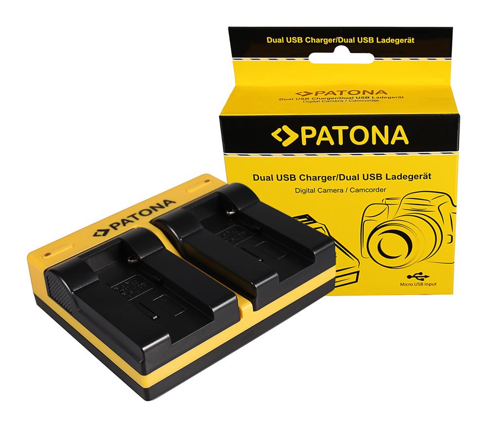 Cargador Dual PATONA para Fuji NP-80, RDC, RDC-1500, RDC6000, RDC-7, incluye Micro‑USB