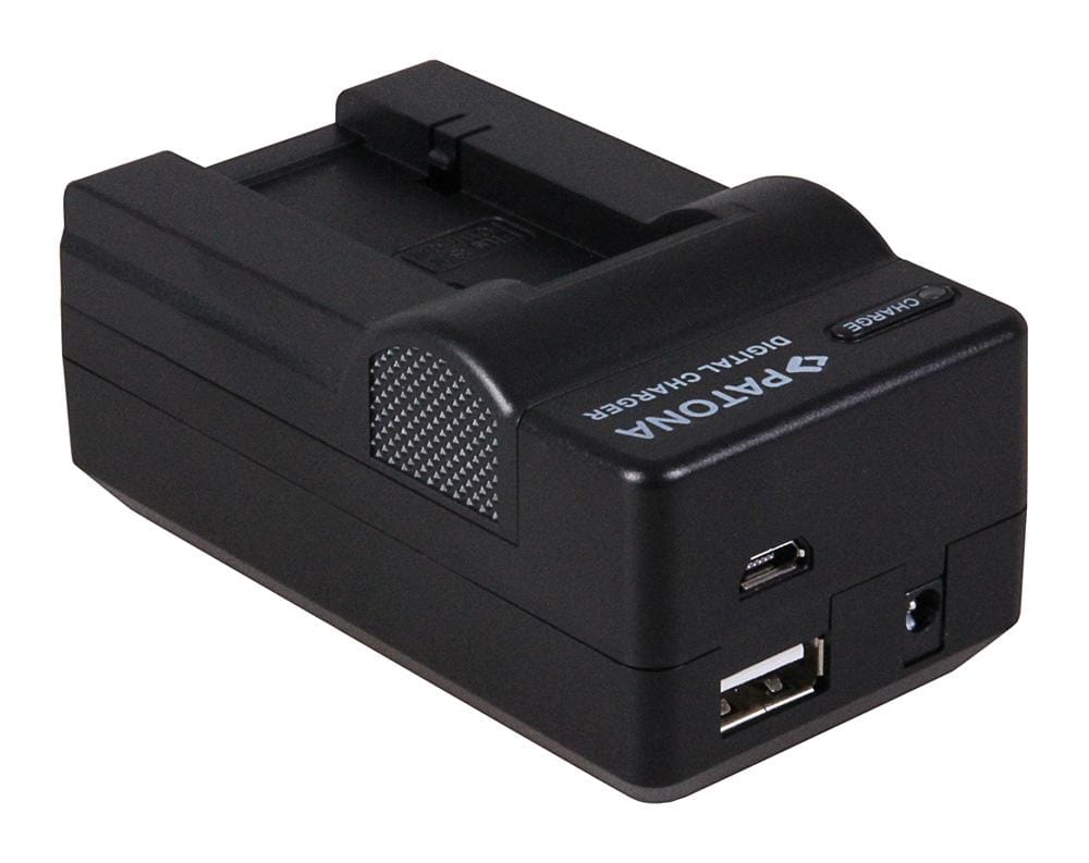 PATONA Caricabatterie 4in1 per batterie Sony NP-FC10 NP-FC11 con caricatore auto