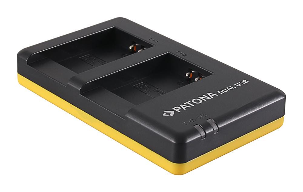 Caricabatterie Duale Rapido PATONA per Canon NB-13L PowerShot G5 X G5X G7 X G7 X Mark II G7X G9 X G9X con Cavo Micro-USB