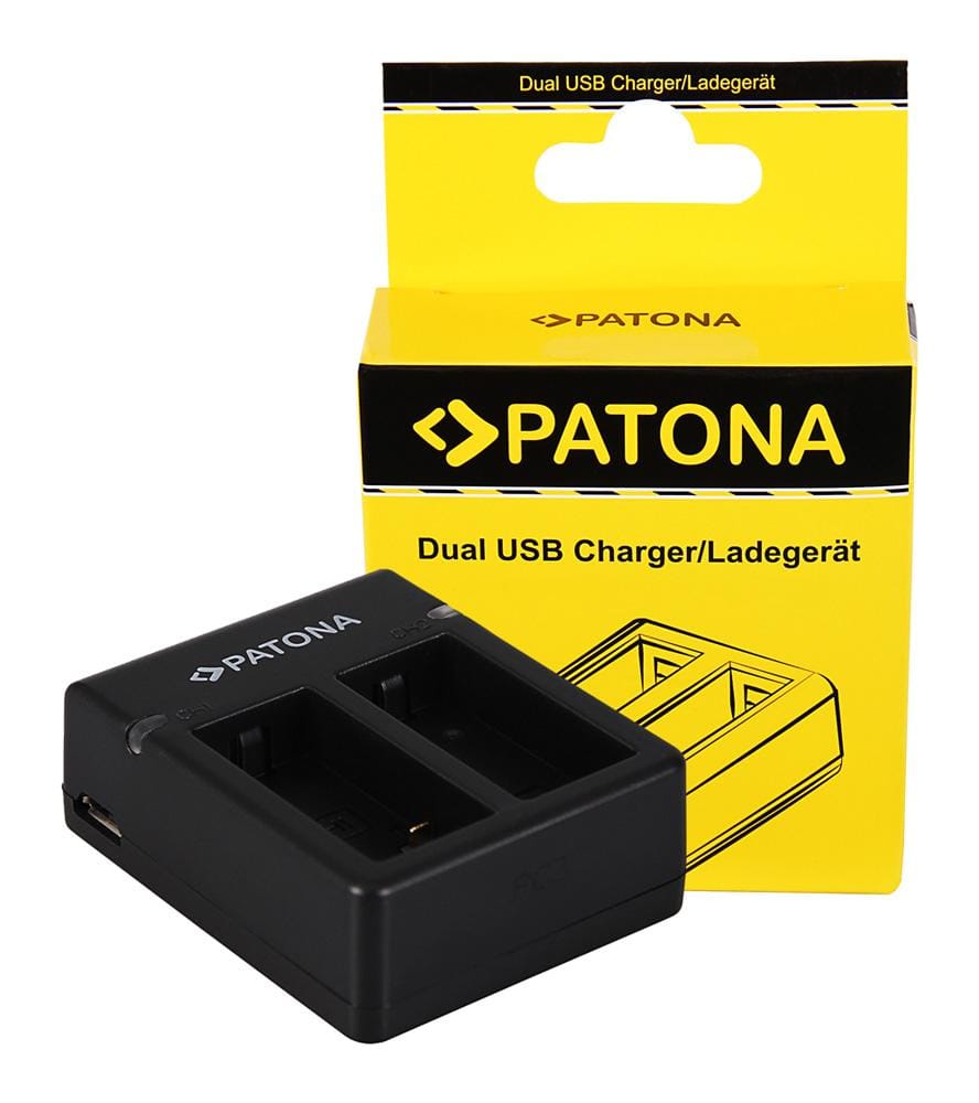 PATONA Caricatore USB Dual per GoPro Hero 3 AHDBT-301 con cavo Micro-USB PATONA Caricatore USB Dual per GoPro Hero 3 AHDBT-301 con cavo Micro-USB