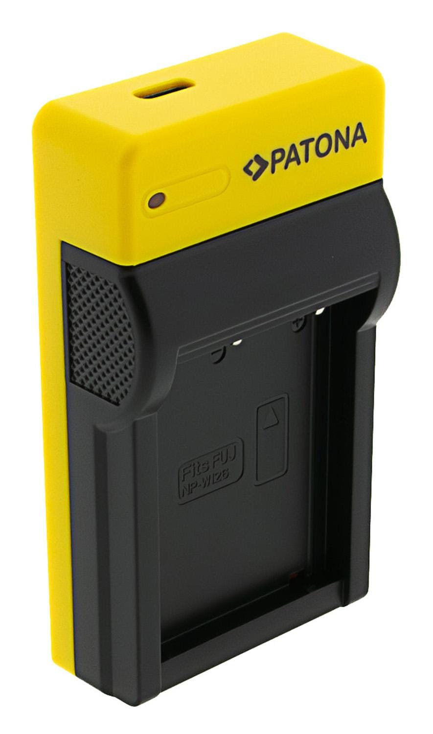 PATONA Slim Carregador USB com Entrada USB‑C para Fujifilm NP‑W126 FinePix HS30 EXR HS30EXR HS‑30EX