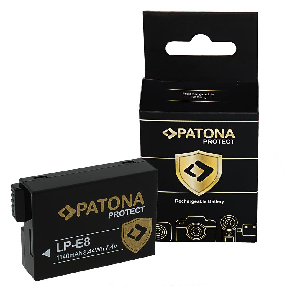 PATONA PROTECT Battery for Canon EOS 550D/600D/650D/700D LPE8 LP-E8 LP-E8+