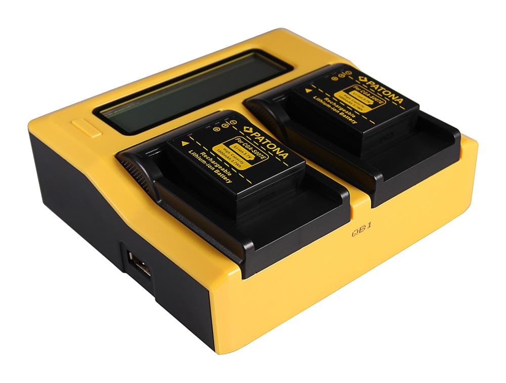 PATONA Carregador Dual LCD USB para Casio Panasonic CGA S007E Exilim EXZ150 EX Z150 EXZ155 EX Z155