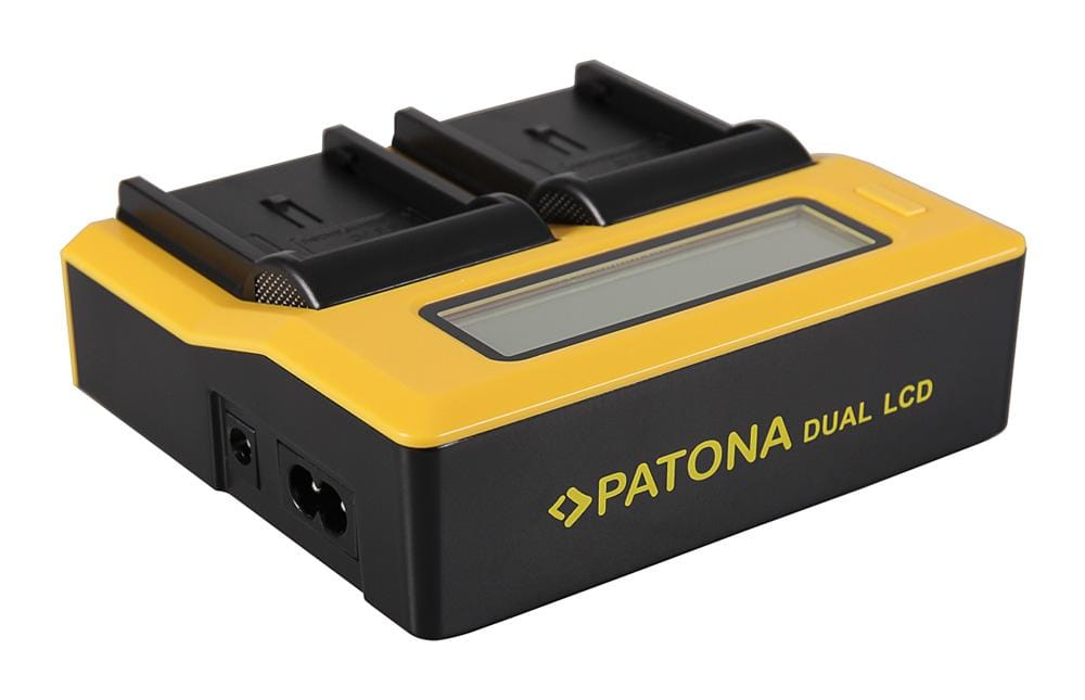 PATONA Dual LCD USB Caricabatterie per JVC BNV408 BN-V408