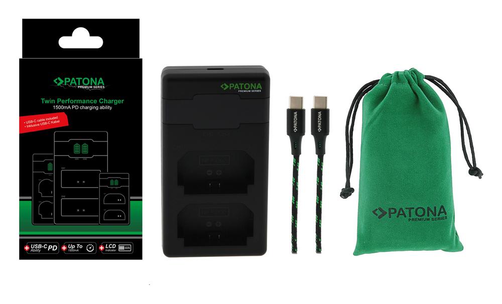 PATONA Premium Twin Performance PD Caricatore per Sony NP-FZ100 A7 III A7M3 Alpha 7 III Alpha 7 R III A7RM