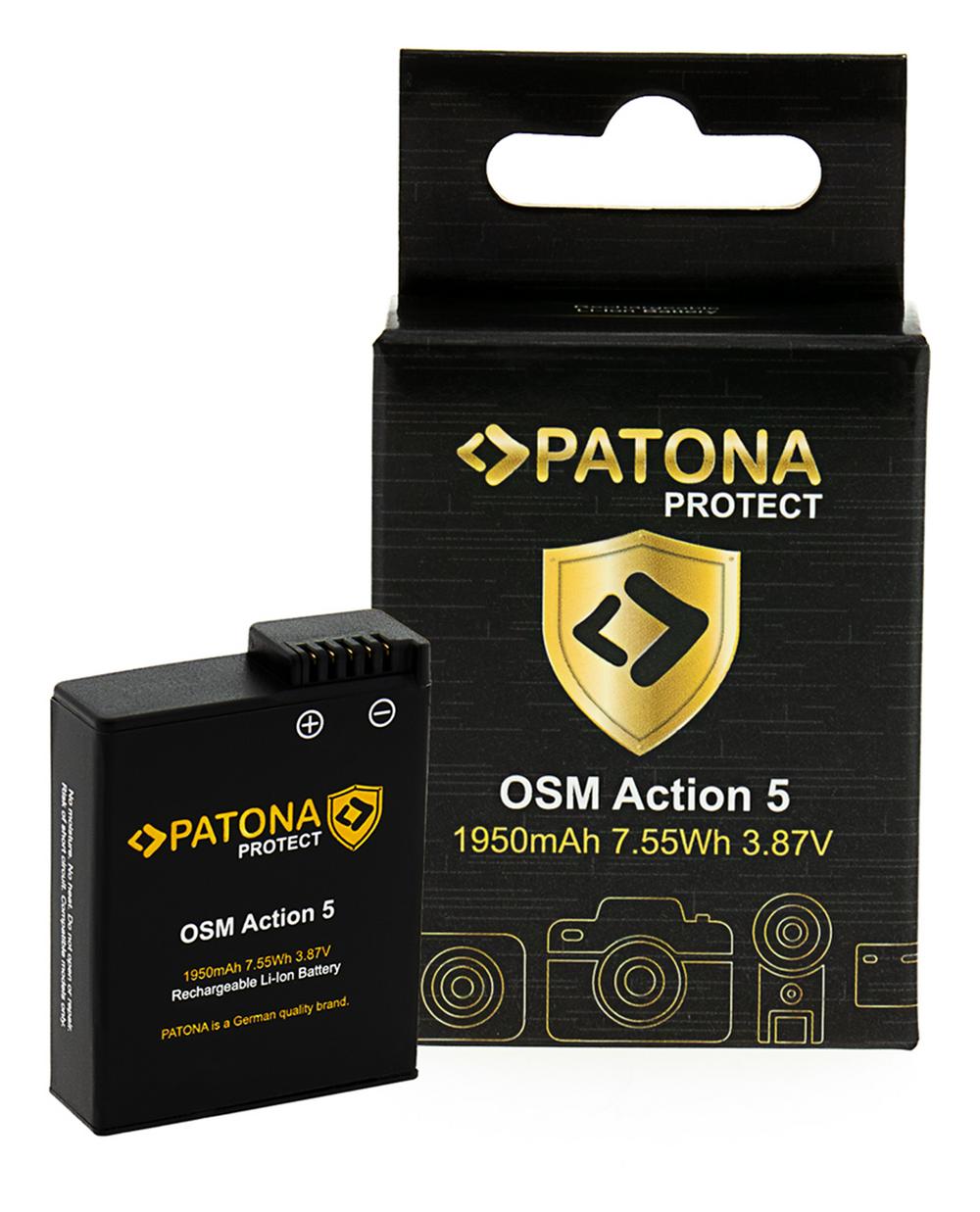PATONA PROTECT Batteria per DJI Osmo Action 3 4 5 e DJI Osmo 360 PATONA PROTECT Batteria per DJI Osmo Action 3 4 5 e DJI Osmo 360