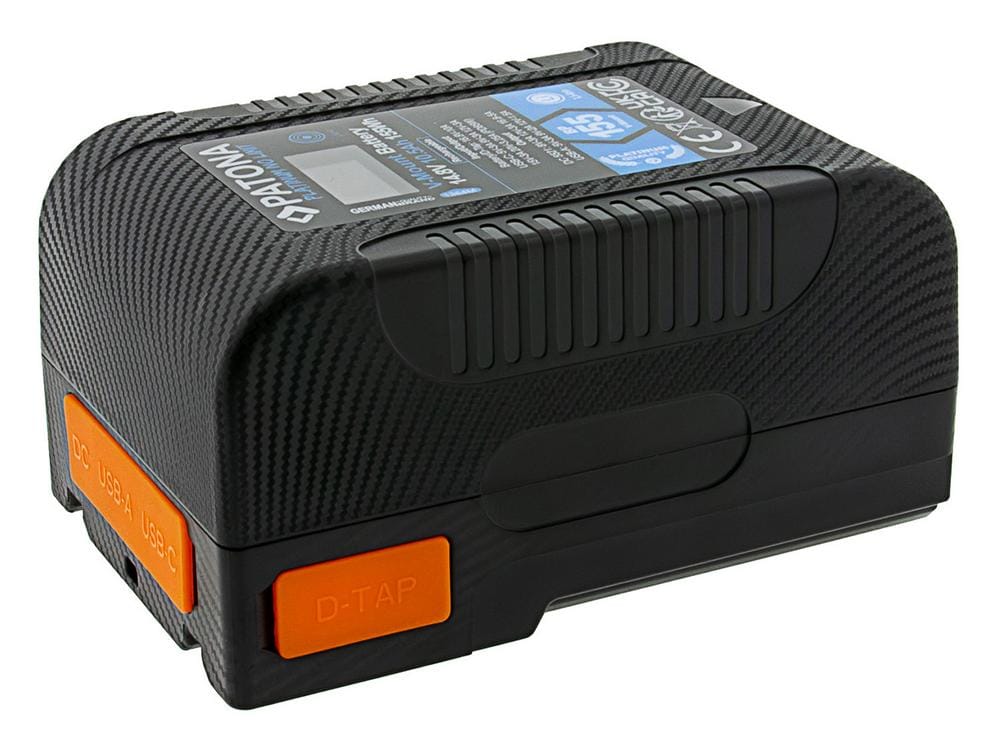 PATONA Platinum V-Mount Battery BP-155W PD65 155Wh USB-C USB-A 2×D-Tap DC-out with Hardcase for Professional Cameras, Monitors, Laptops and Smartphones