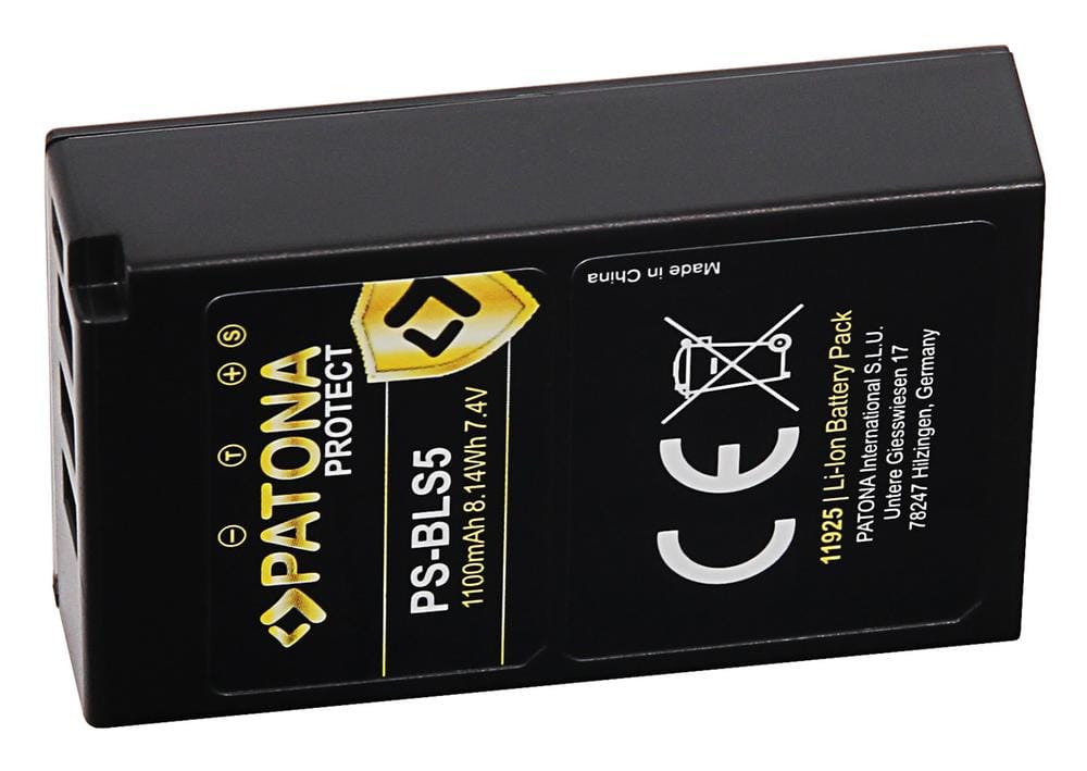 PATONA PROTECT bateria para Olympus BLS5 E-P3 E-PL2 E-PL3 E-PM1