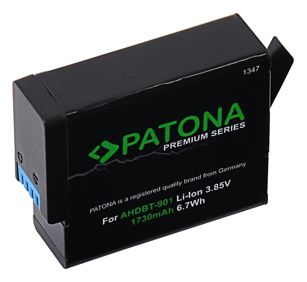 PATONA Premium Battery for GoPro Hero 9, Hero 10, Hero 11, Hero 12 AHDBT901 ADBAT001 ADDBD-211