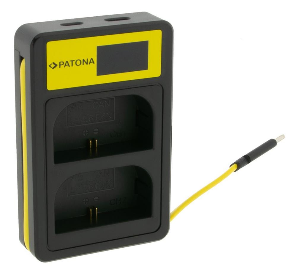 Carregador USB inteligente dual LCD PATONA para Canon LP‑E6 EOS 5D 60D 60Da 6D 7D EOS70D EOS‑70D Carregador USB inteligente dual LCD PATONA para Canon LP‑E6 EOS 5D 60D 60Da 6D 7D EOS70D EOS‑70D