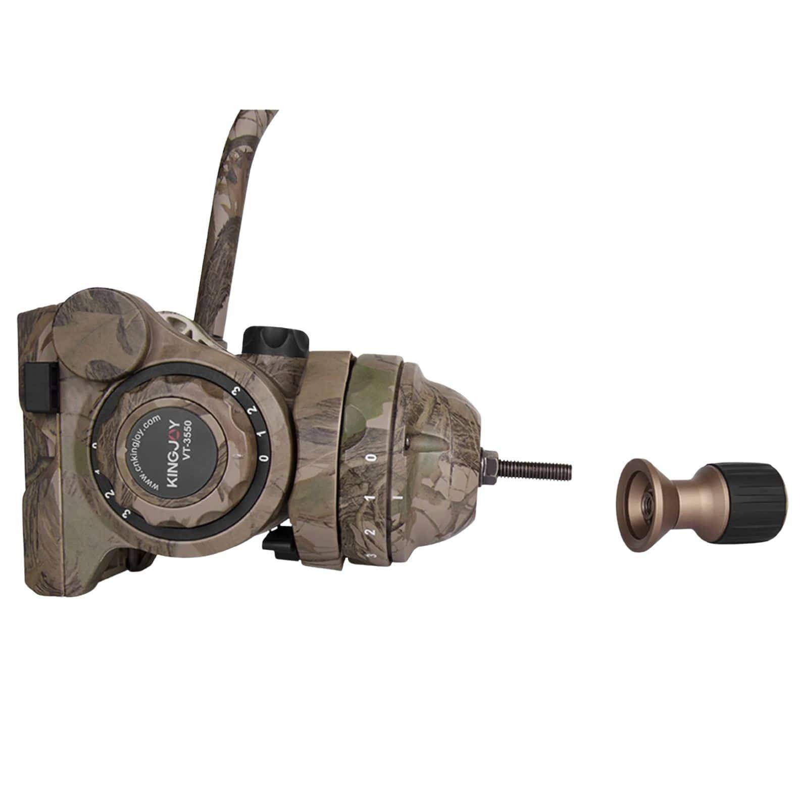 Trípode de carbono de camuflaje Mountain Series C85M con cabeza de trípode VT-3550M Trípode de carbono de camuflaje Mountain Series C85M con cabeza de trípode VT-3550M